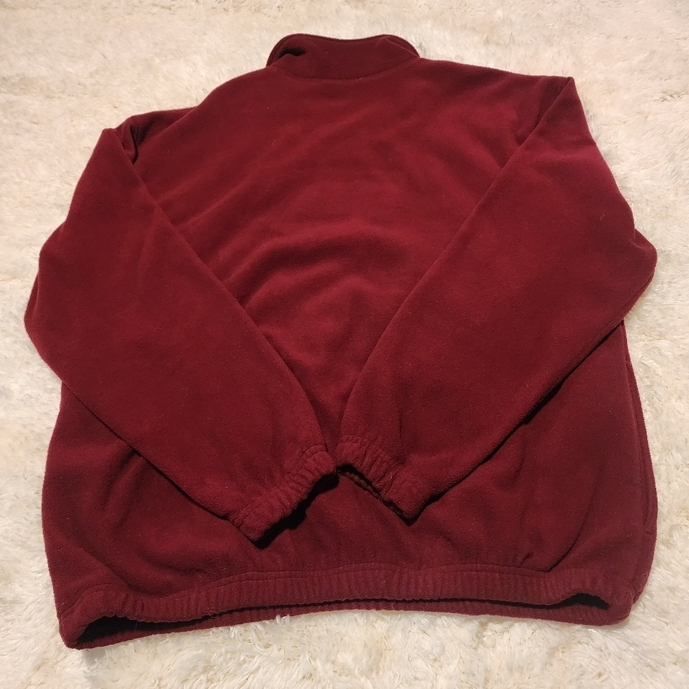 WEATHRPROOF Pullover 1/4 Zip Fleece Men's Burgundy Pocketed Jacket Sz. L - Picture 7 of 8